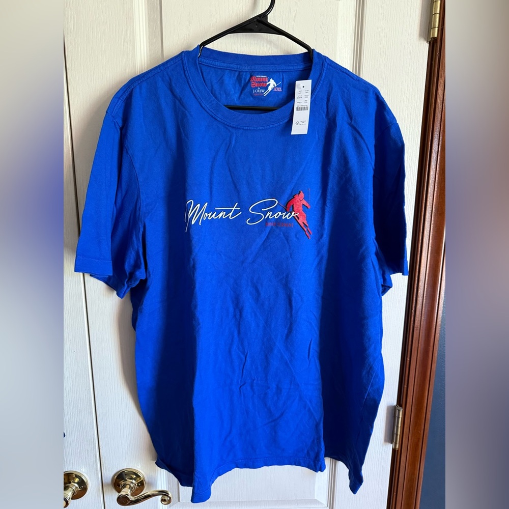 NWT JCREW MENS MOUNT SNOW GRAPHIC T-SHIRT (MADE IN USA)